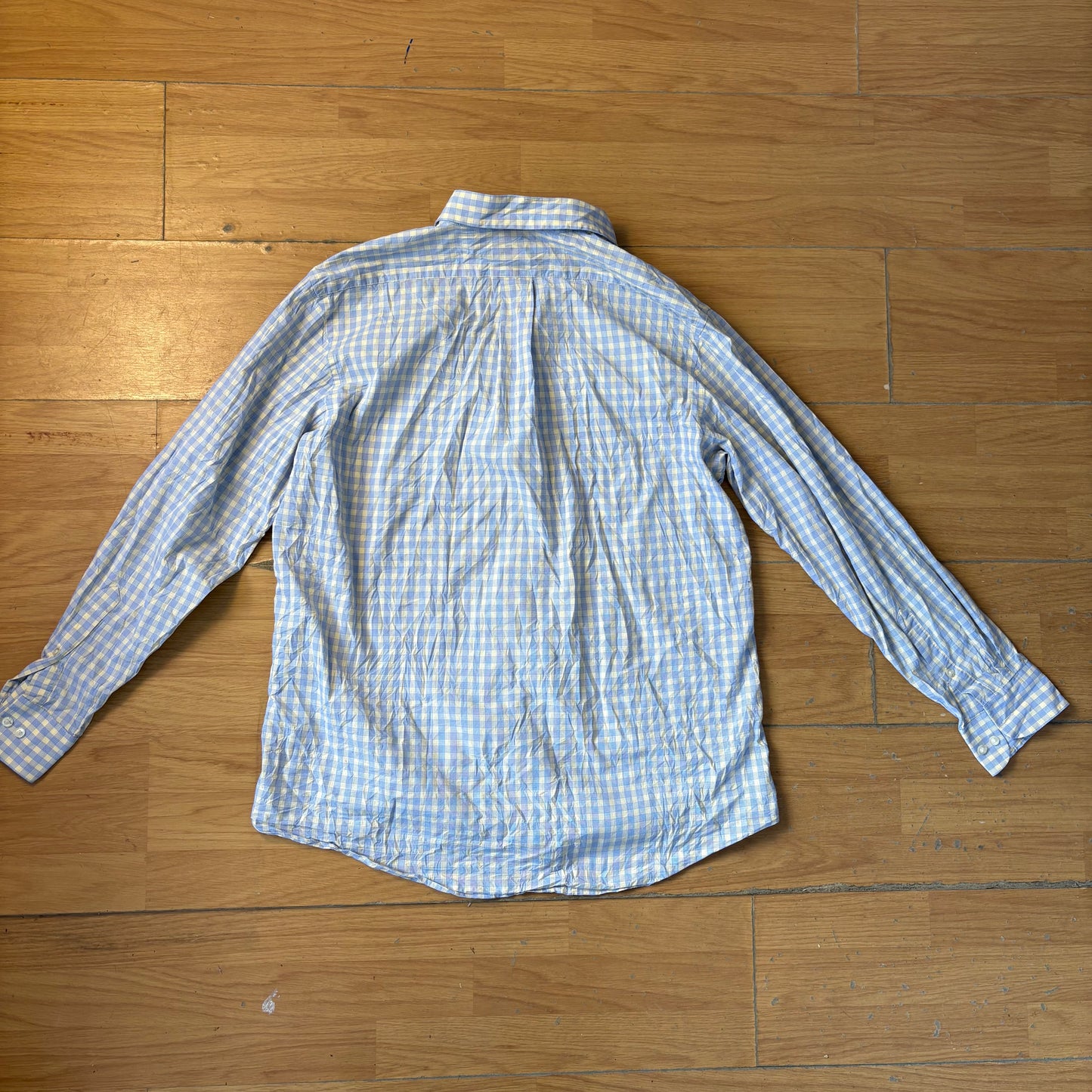 Chemise à carreaux jaune et bleu - Chaps - Taille 34-35
