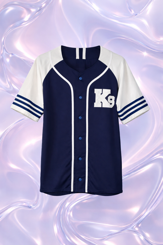 Maillot de baseball bleu et blanc - by DARCY