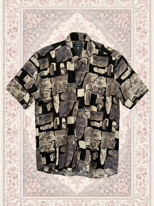 Chemise noire et blanche à motif – By Iasmine