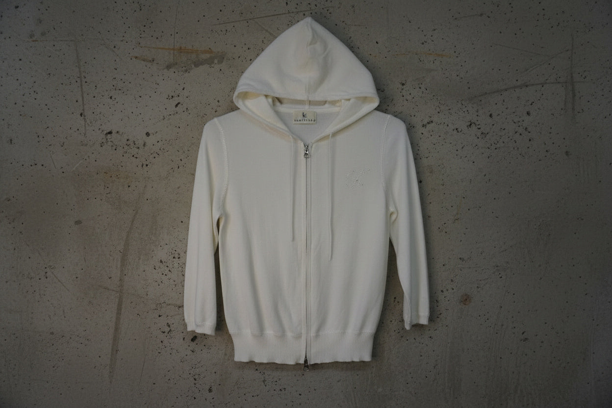 Hoodie blanc cropped – taille S