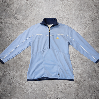 Sweat quarter-zip bleu clair - Adidas - Taille L