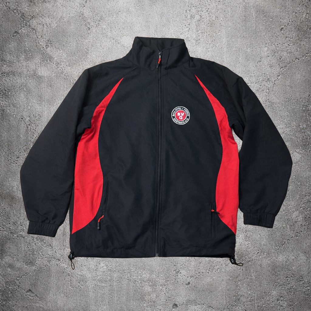 Veste coupe-vent noir et rouge - Taille S