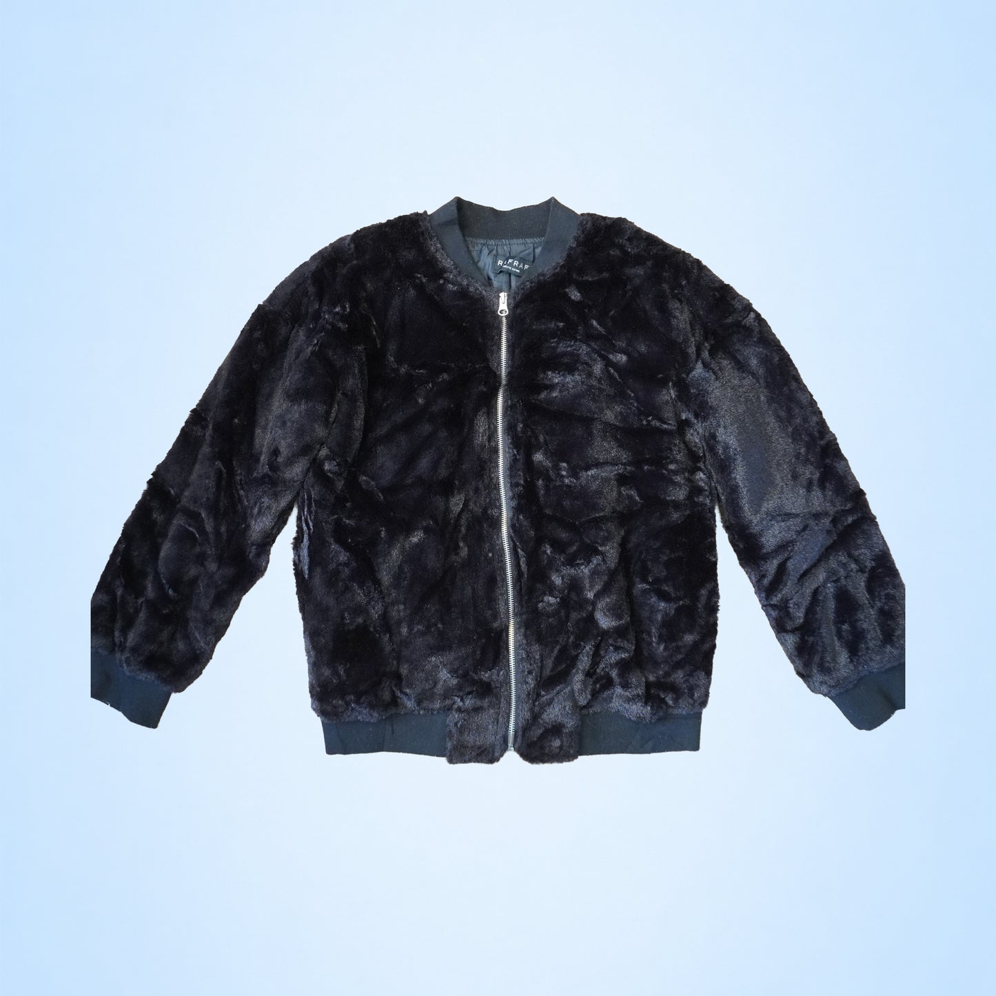Veste fausse fourrure noire RAF RAF By PRMEC