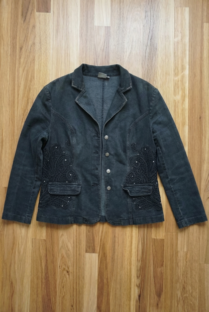Veste En Jean - Noir - by BÉATRICE - Taille : 4XL