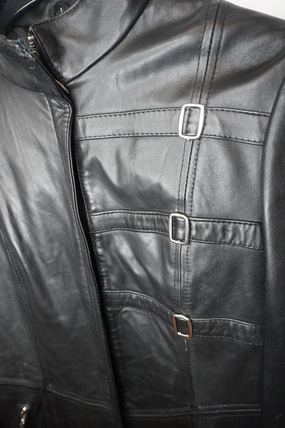 Veste Noir Effet Cuir - Taille S/M