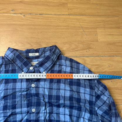 Chemise slim à carreaux bleu - J.Crew - Taille XL