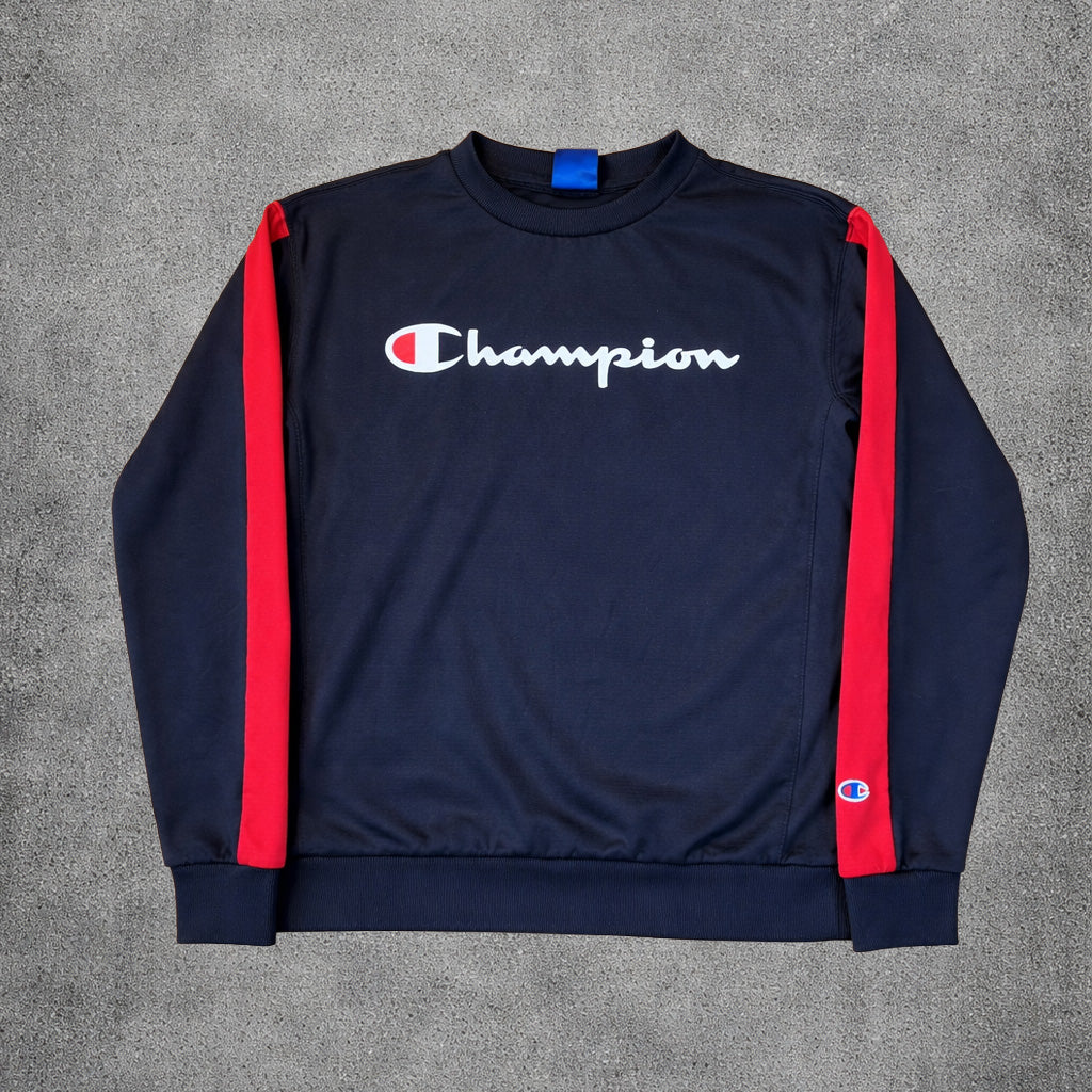 Sweat crewneck noir et rouge - Champion - Taille M