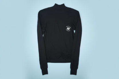 Pull col roulé noir logo blanc – BY PRMEC