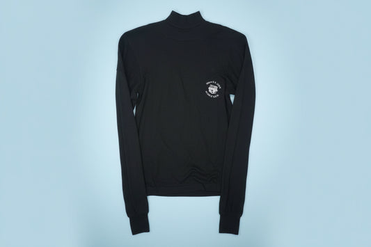 Pull col roulé noir logo blanc – BY PRMEC