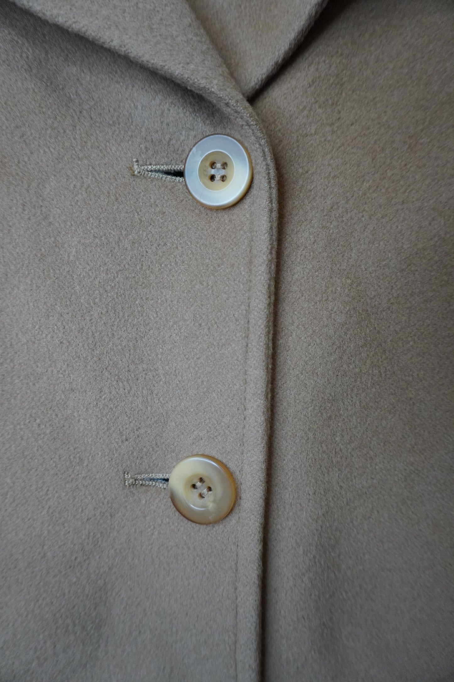 Elegant Beige Wool Coat – by MANDY CHERIE