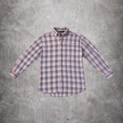 Chemise à carreaux rouge et bleu - Nautica - Taille M