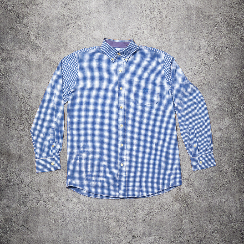 Chemise à carreaux bleus et blancs - Chaps - Taille m