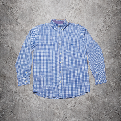 Chemise à carreaux bleus et blancs - Chaps - Taille m