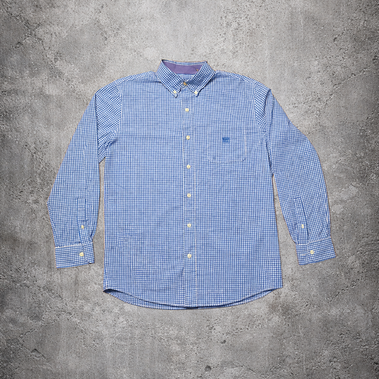 Chemise à carreaux bleus et blancs - Chaps - Taille m