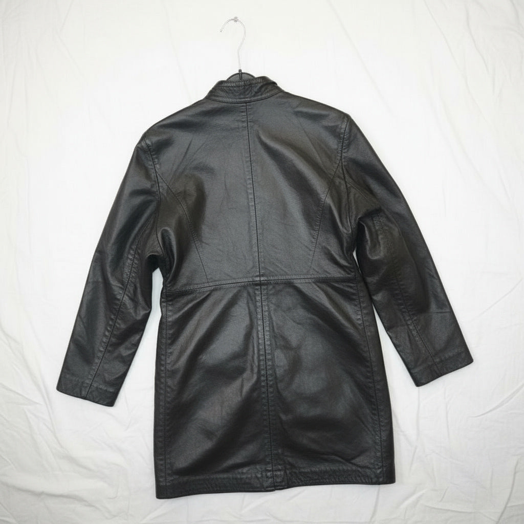 Manteau Long En Cuir - by PLAN.BEE - Taille : M