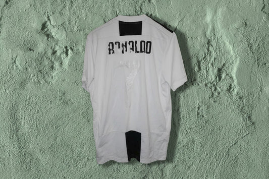 Maillot Adidas/Jeep Ronaldo - noir et blanc - by YANNIS KINGSTON - Taille : M