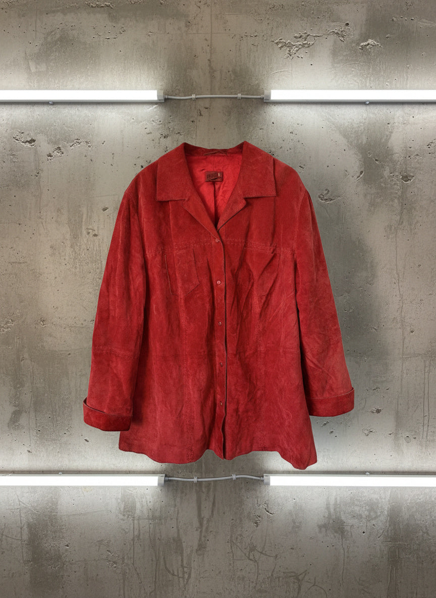 Surchemise en cuir rouge – By Jonathan - Taille 52