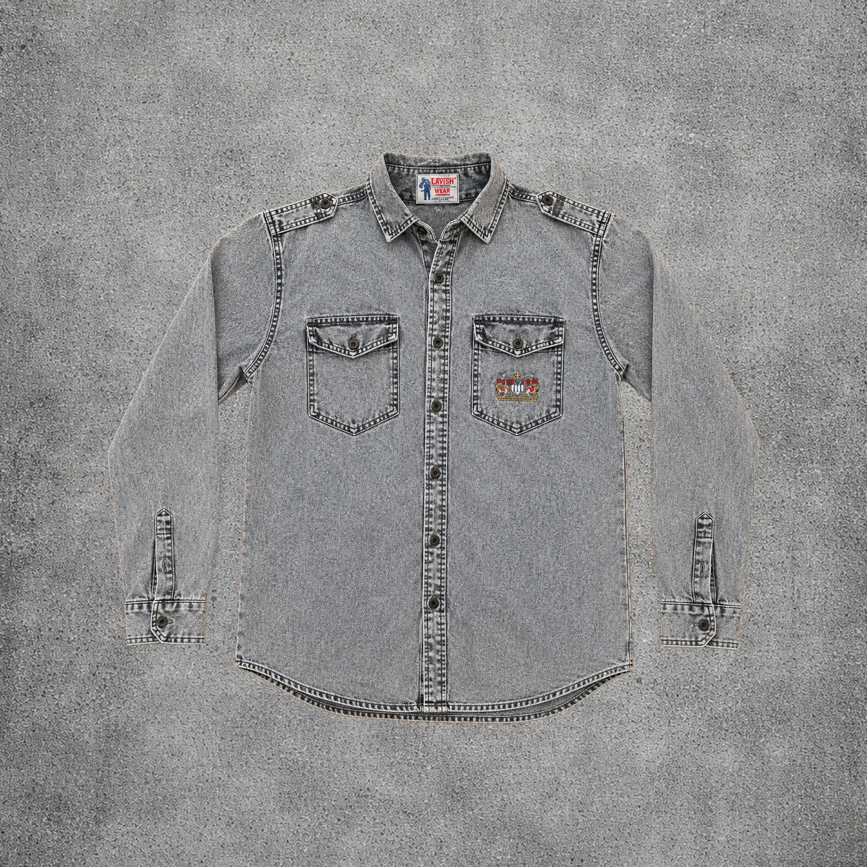 Chemise grise en jean - Lavish - Taille L