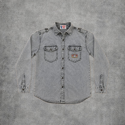 Chemise grise en jean - Lavish - Taille L