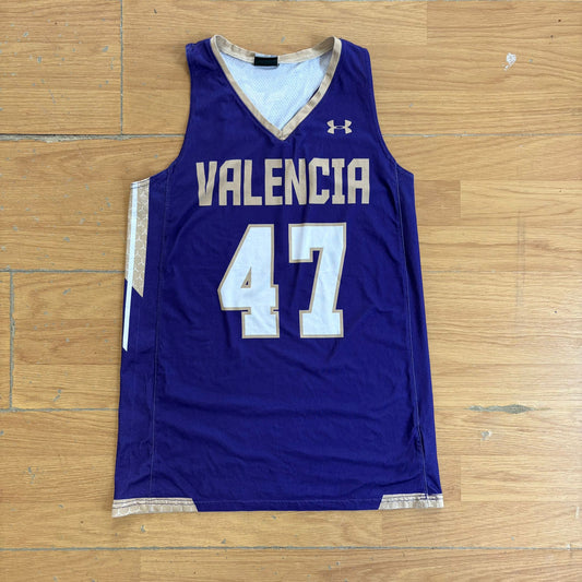 Maillot de basketball violet et doré Under Armour – Taille S/M