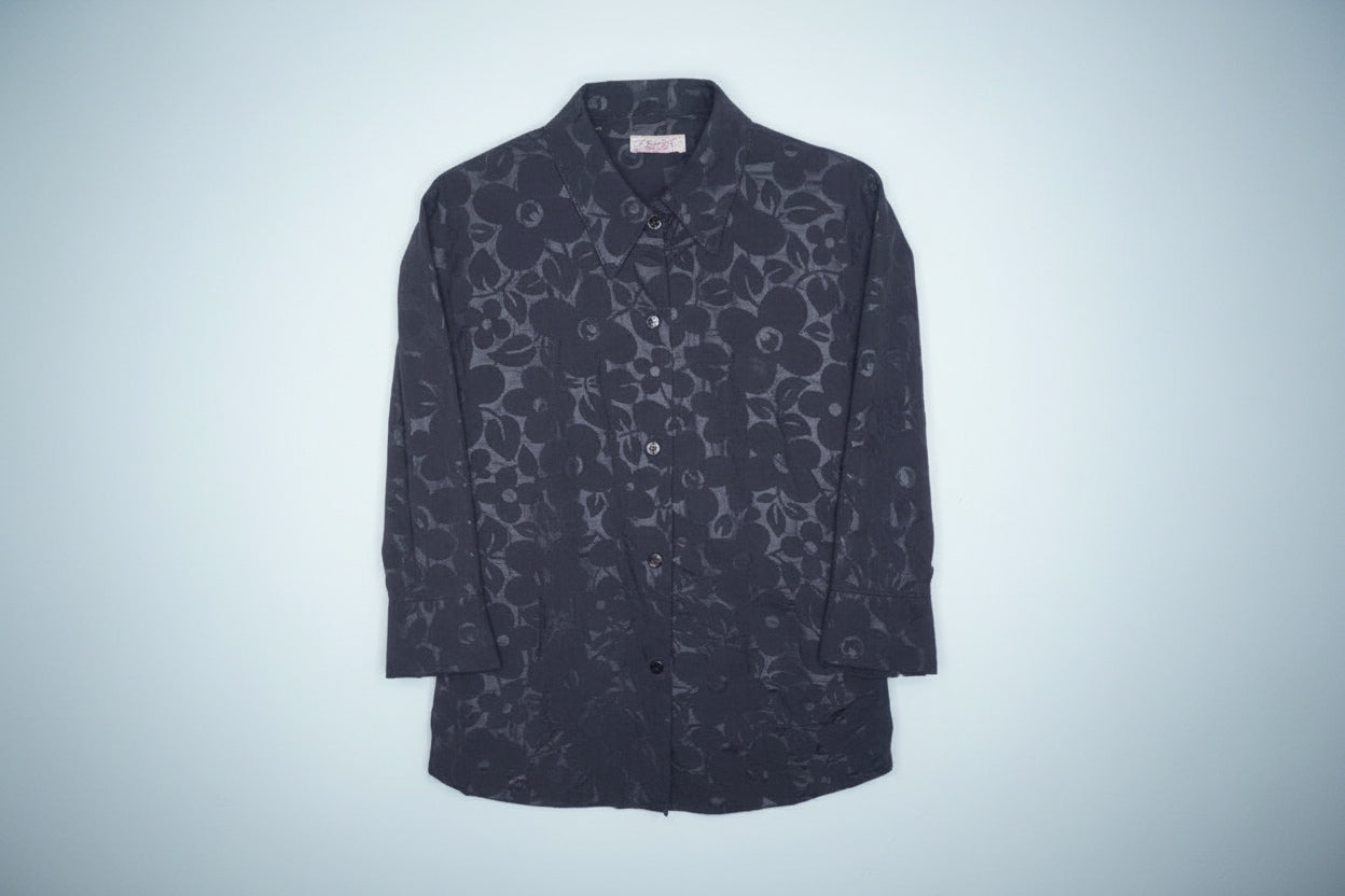 Chemise Motif Fleurs - violet foncé -  by PRMEC - Taille S