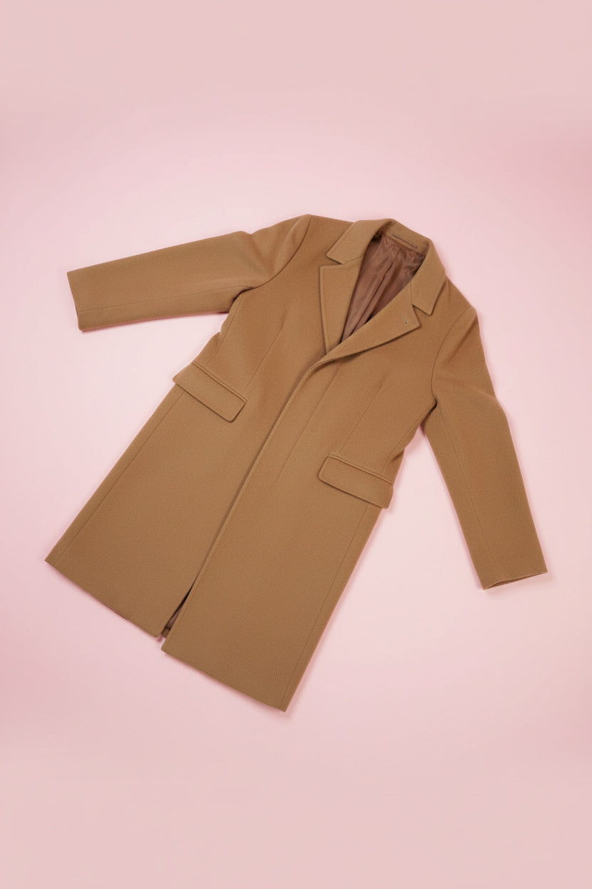 Manteau pastel rose double boutonnage – by Zainab