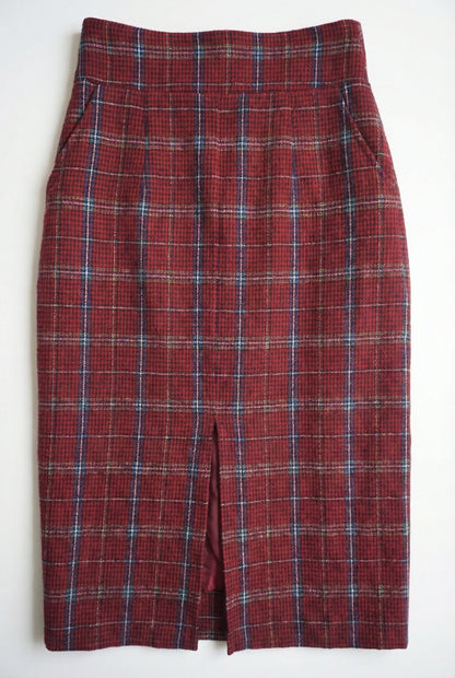 Jupe Longue Motif Tartan - by FABSO - Taille : S