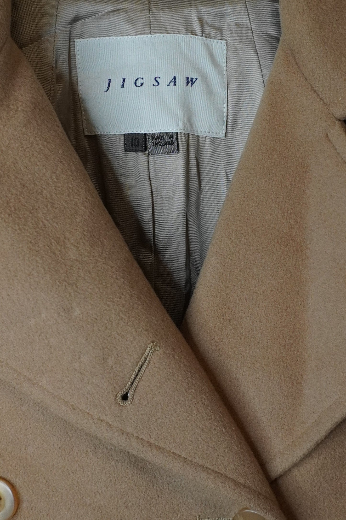 Elegant Beige Wool Coat – by MANDY CHERIE