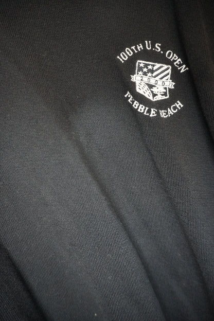 Pull col roulé noir logo blanc – BY PRMEC