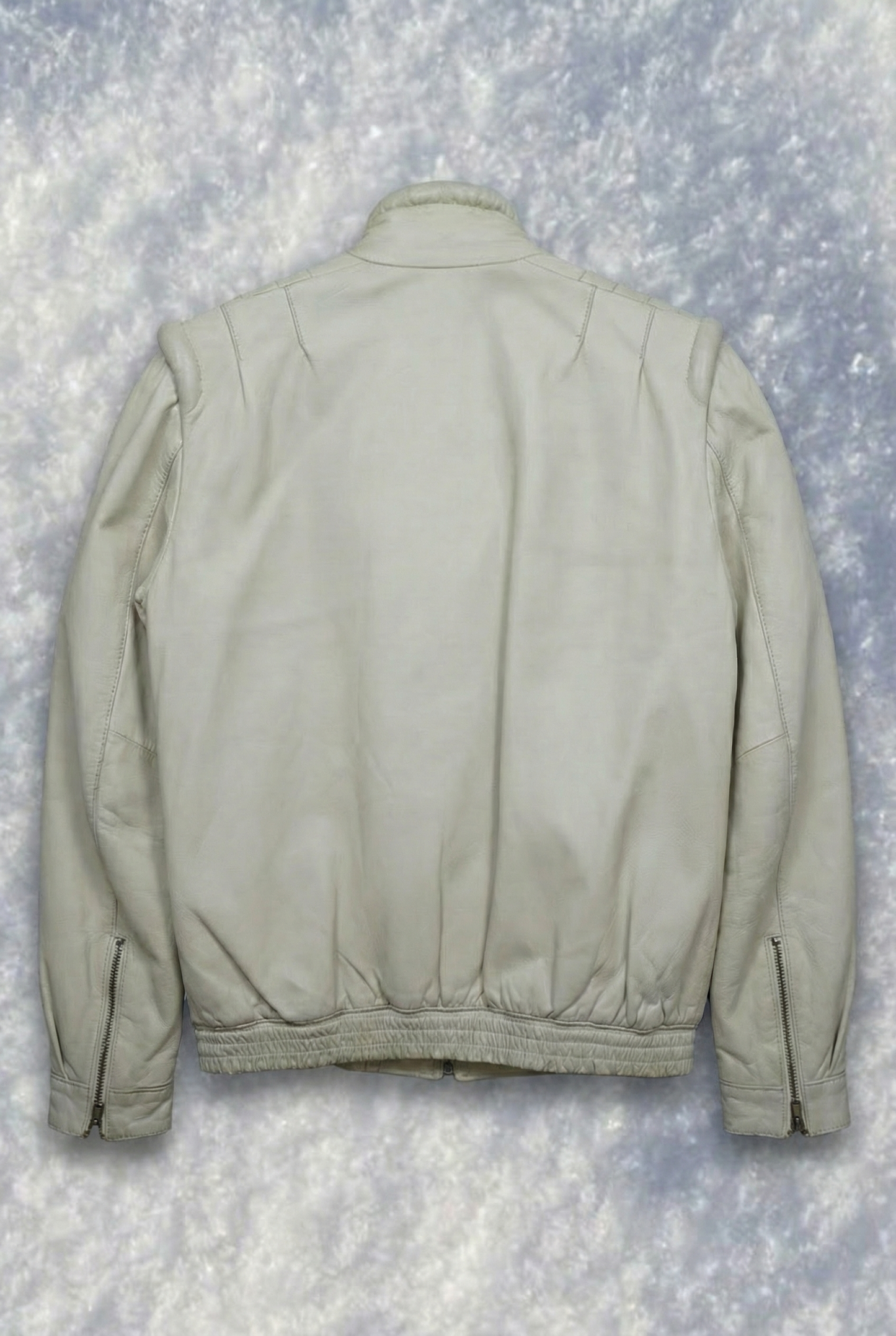 Bomber Cuir Crème - Taille M/L