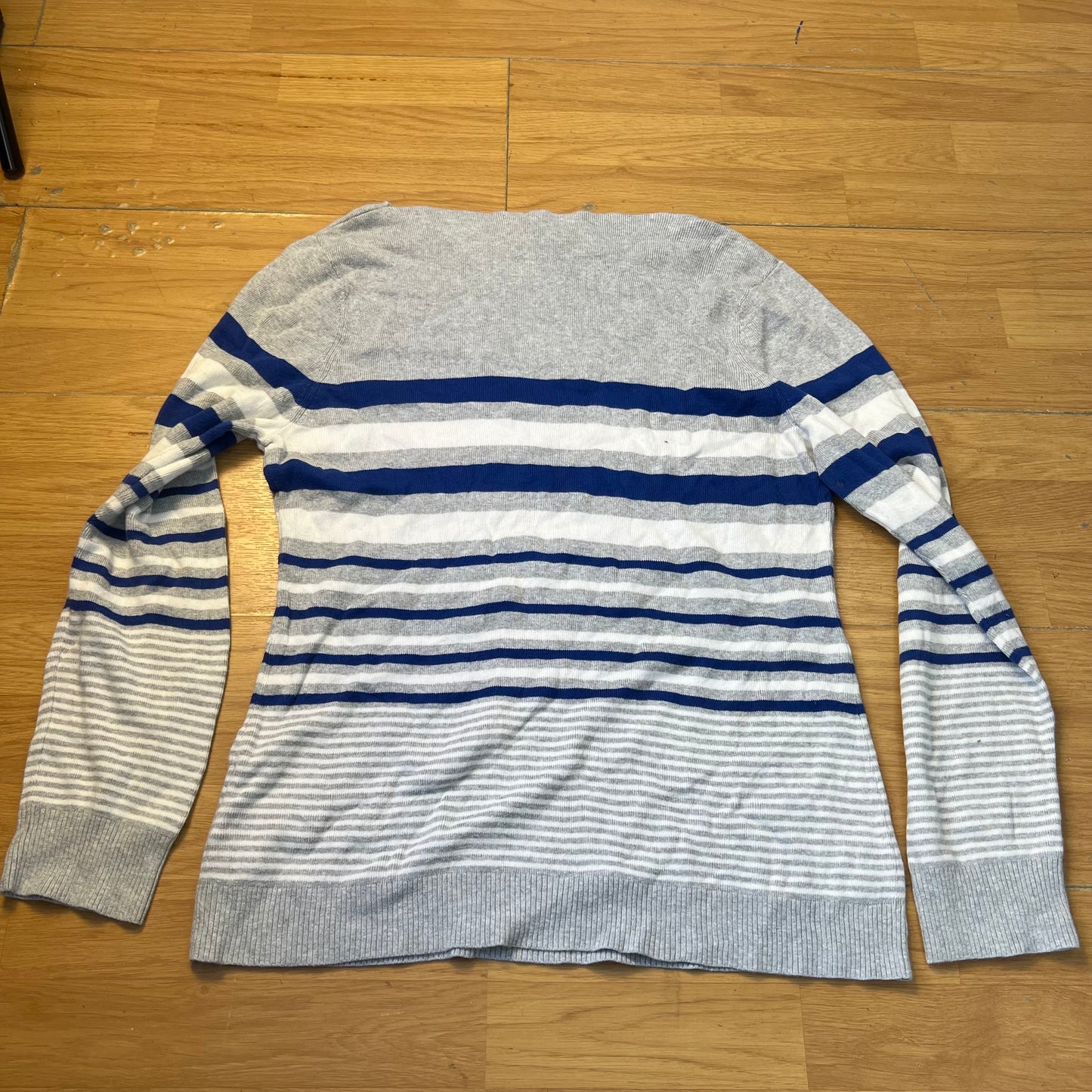 Pull rayé gris et bleu - Tommy Hilfiger - Taille XL