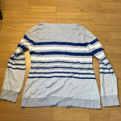 Pull rayé gris et bleu - Tommy Hilfiger - Taille XL