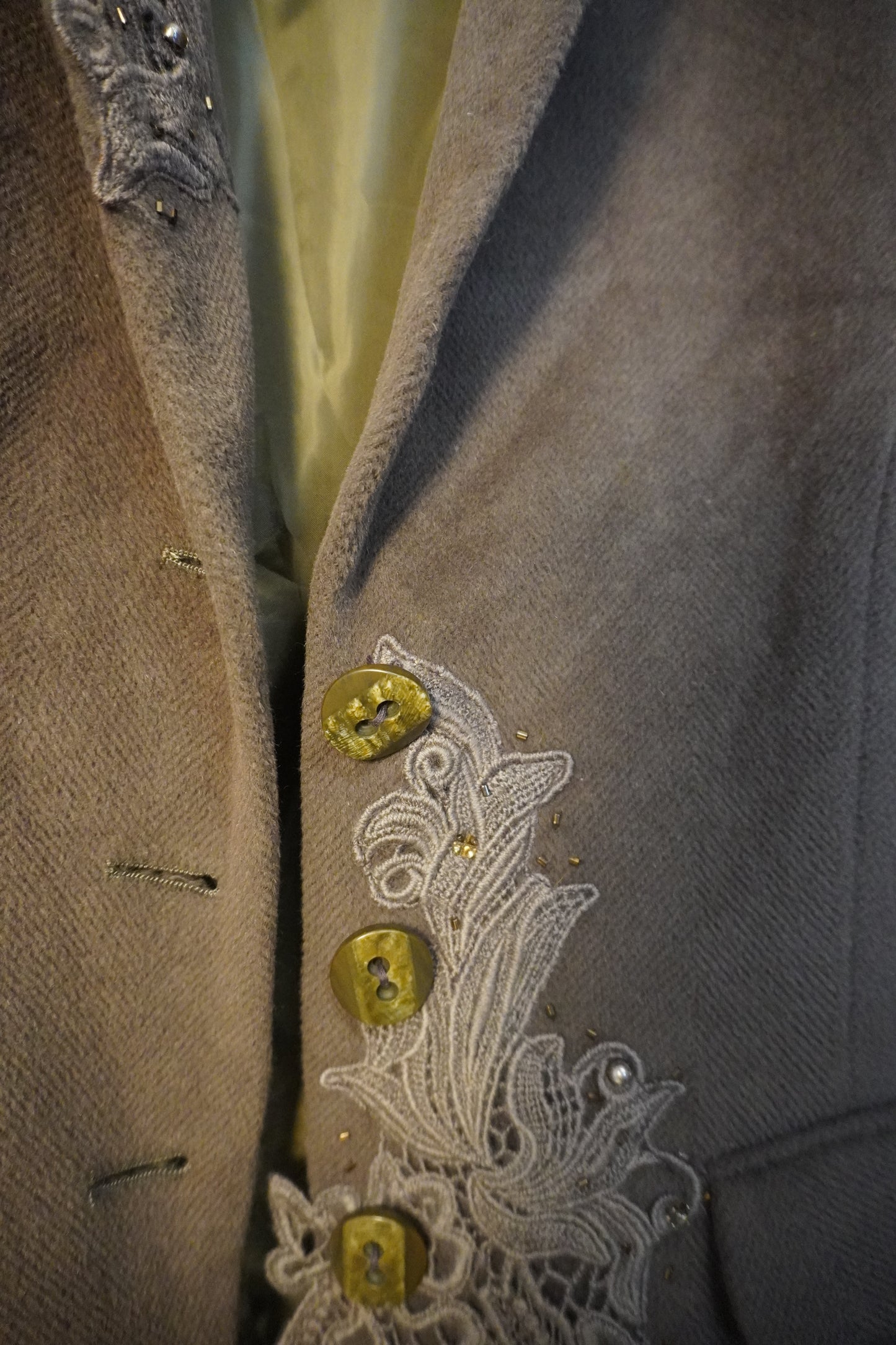 Blazer marron en laine et angora – BY SARAH LANG