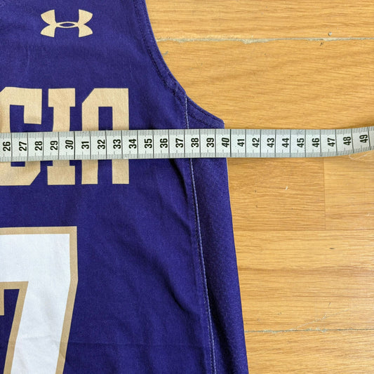 Maillot de basketball violet et doré Under Armour – Taille S/M