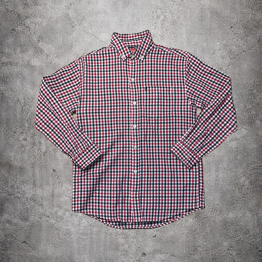 Chemise à carreaux rouges et bleus - IZOD - Taille L (14/16 ans)