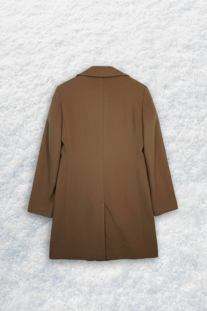 Elegant Beige Wool Coat – by MANDY CHERIE