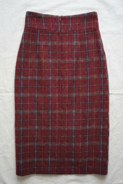 Jupe Longue Motif Tartan - by FABSO - Taille : S