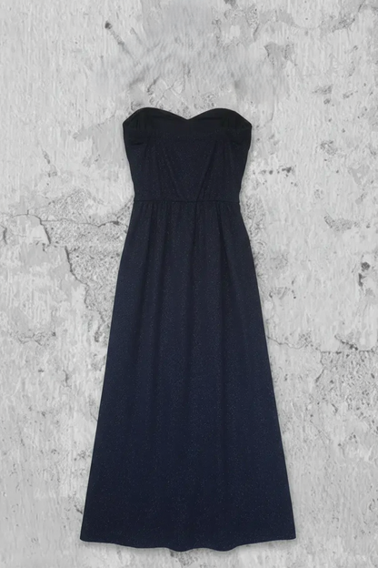 Robe de Cocktail - Sweet storm - Noir avec Reflets Bleu Foncé - Taille S