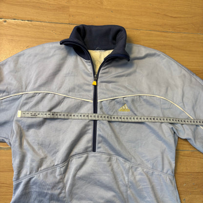 Sweat quarter-zip bleu clair - Adidas - Taille L