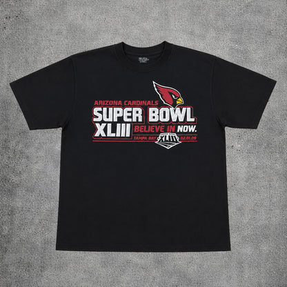 T-shirt noir Super Bowl XLIII - Reebok - Taille L