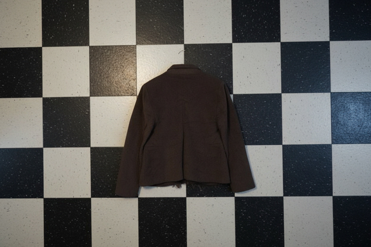 Blazer marron en laine et angora – BY SARAH LANG
