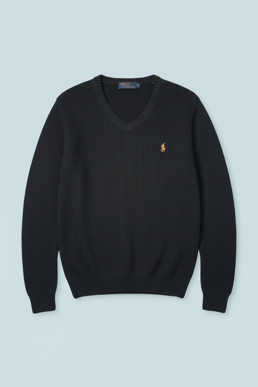 Pull bleu marine logo marron – BY PRMEC