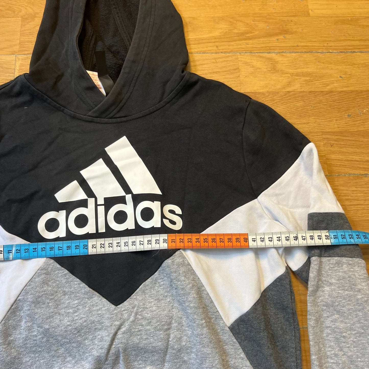 Sweat à capuche gris et noir - Adidas - Taille L