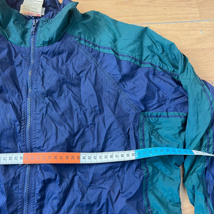 Veste coupe-vent bleu marine et vert - Taille L