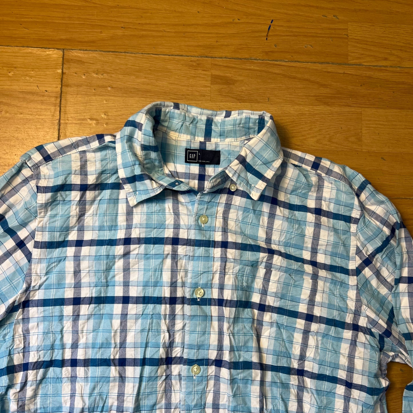 Chemise à carreaux bleu et blanc - Gap - Taille L