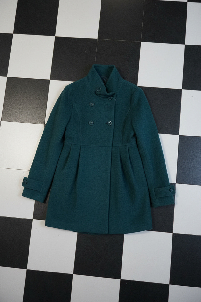 Manteau vert émeraude à coupe évasée – BY SARAH LANG