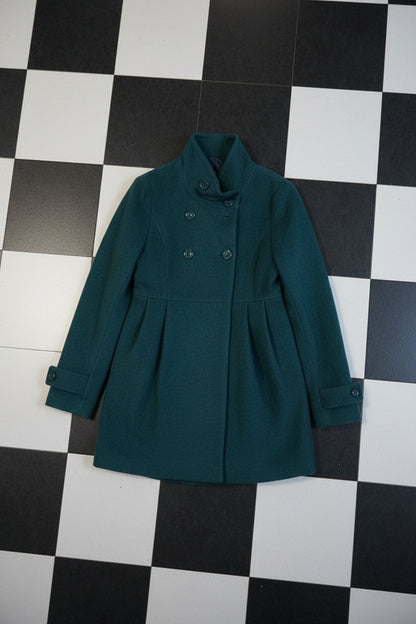Manteau vert émeraude à coupe évasée – BY SARAH LANG