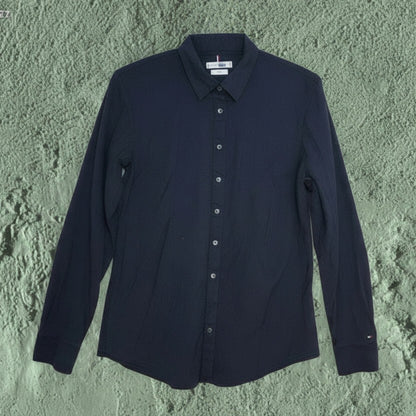 Chemise Bleu Marine Fitted – by YANNIS KINGSTON
