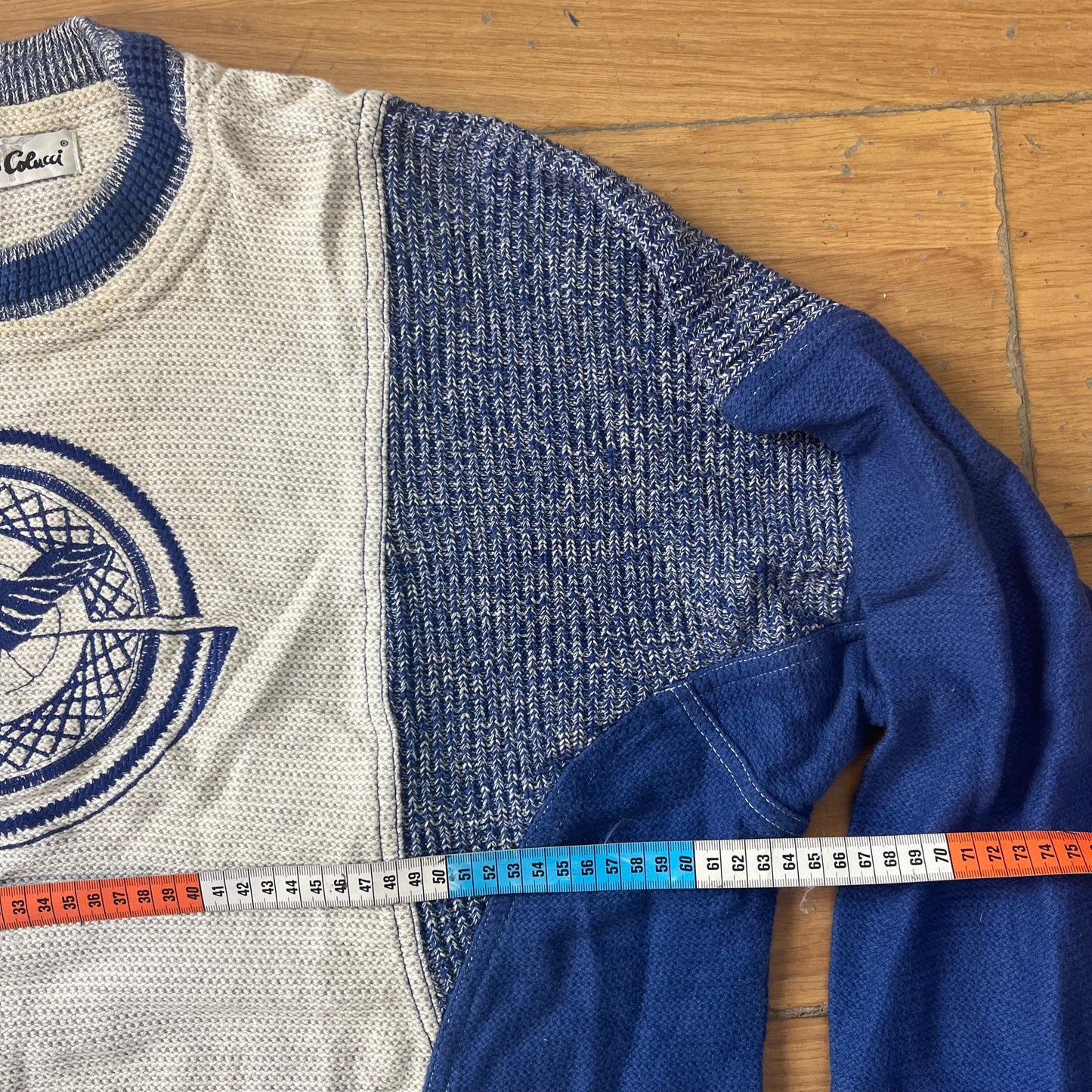 Pull crème et bleu - Culo Colucci - Taille XL by SARLOTTE