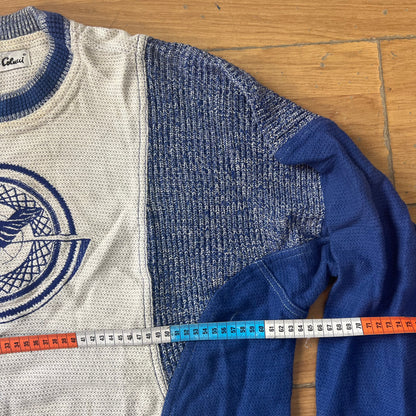 Pull crème et bleu - Culo Colucci - Taille XL by SARLOTTE